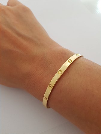 Bracelete Cart - banho de ouro 18k