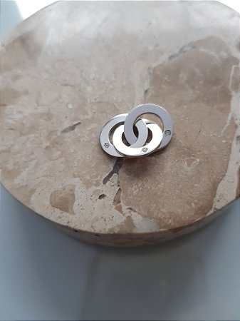 Pingente Mandala 3 elos entrelaçados média