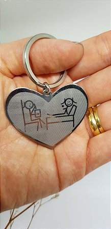 Chaveiro professor coração 4,5x3,5cm