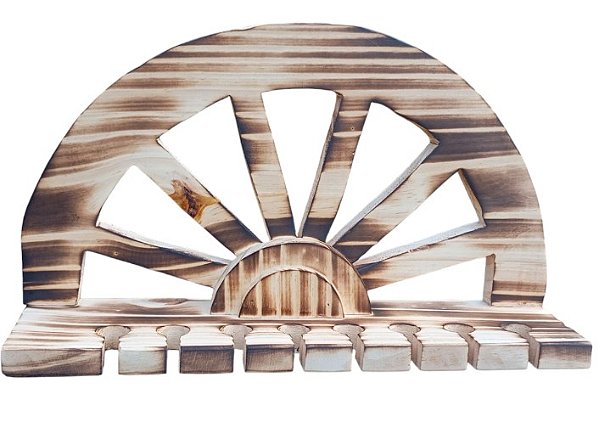 Porta espeto rústicos meia roda