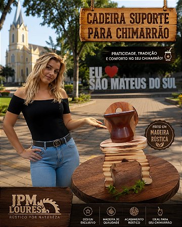 Suporte para Cuia de Chimarrão Modelo Cadeirinha