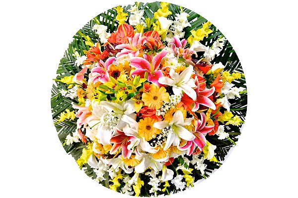 Coroa de Flores Luxo Tropical Tam 1,80 de diâmetro (FRETE GRÁTIS)