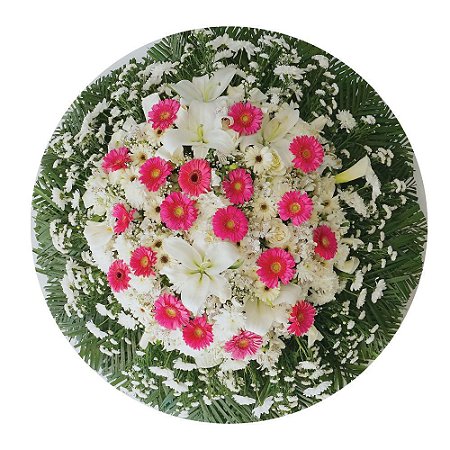 Coroa de Flores Roseira Luxo Lilás - Tam 1,40 de diâmetro (FRETE GRÁTIS)