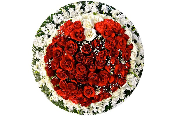 Coroa de Flores Luxo 2 - Tam 1,50 de diâmetro (FRETE GRÁTIS)