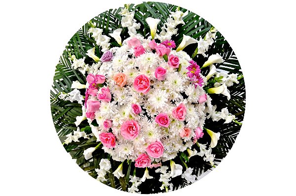 Coroa de Flores Primavera 3 - Tam 1,20 de diâmetro (FRETE GRÁTIS)