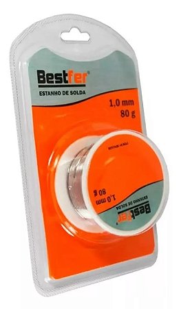 Estanho De Solda 1,00mm 80g Rolo Carretel Bfh1439 Bestfer