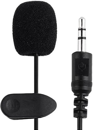 Microfone De Lapela P2 Stereo Profissional para Youtubers, Skype, Celular, Notebook