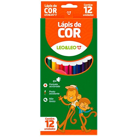 LAPIS DE COR LEO&LEO 12 CORES