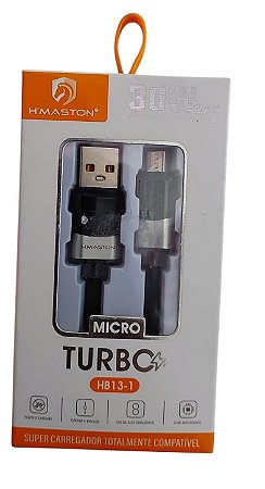 Cabo Super Carregamento Tipo-V8 Hmaston 30w Turbo