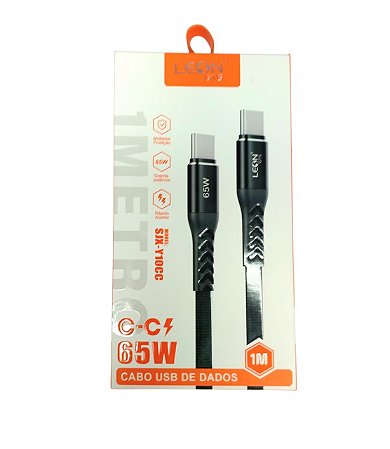 Cabo Dados Tipo-C LEON GTS 65W 1 Metro