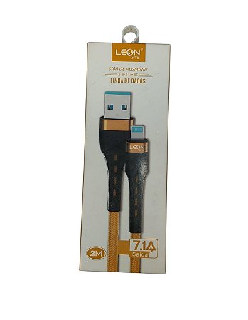 Cabo Dados Alumínio 7.1A 2m Leon Gts para Lightning (Iphone)