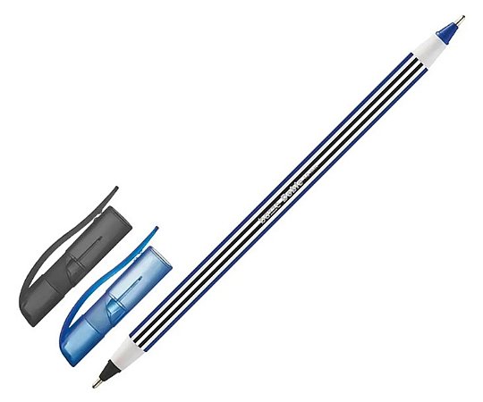 Caneta Esferográfica Doble Bazze 1.0mm Azul/Preto