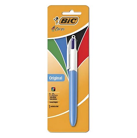 Caneta Bic 4 Cores Esferográfica 1.0 Mm Metálica