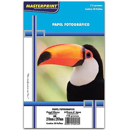 Papel Foto A4 115g 50 Folhas Master Print