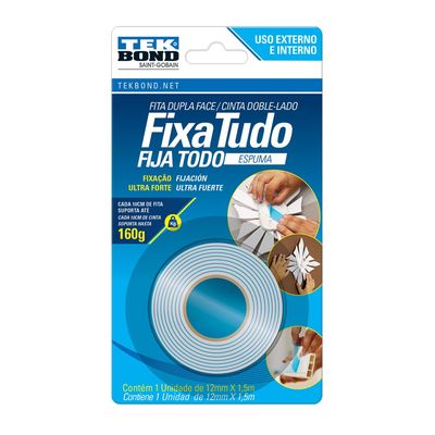 Fita Dupla Face Espuma Tek Bond 12 / 24mm