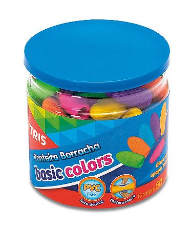 Ponteira Borracha Basic Color Tris Textura macia