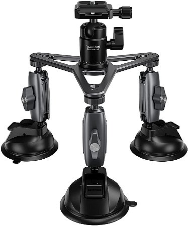 Tripé De Sucção Adaptom Heavy Duty Triple Suction 360 Rotation Car Mount