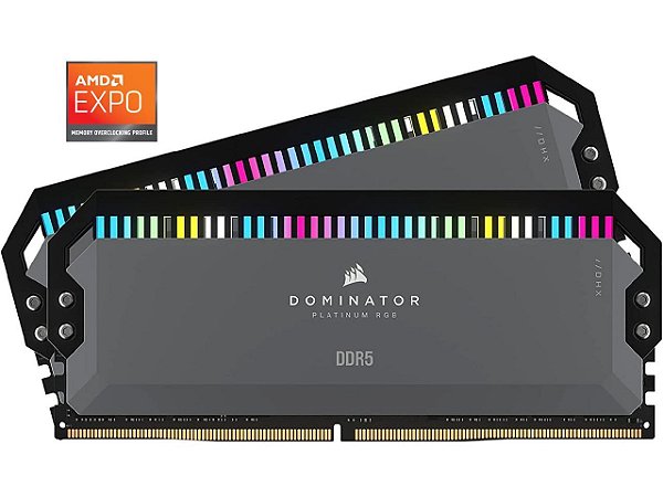 Memória RAM Corsair Dominator Platinum RGB DDR5 32GB 2x16GB 6000MHz CL30 AMD Expo