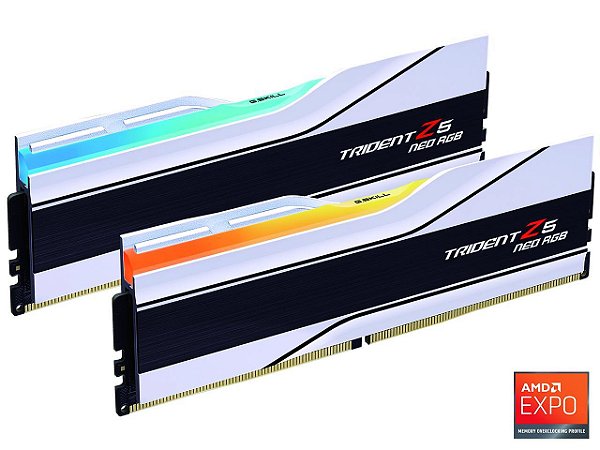 Memória RAM G.Skill Trident Z5 White RGB DDR5 32GB 2x16GB 6400MHz CL32 AMD EXPO
