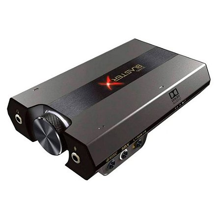 Placa De Som Creative Sound BlasterX G6 Hi-Res Gaming DAC and USB Sound Card with Xamp Headphone Bi-Amplifier