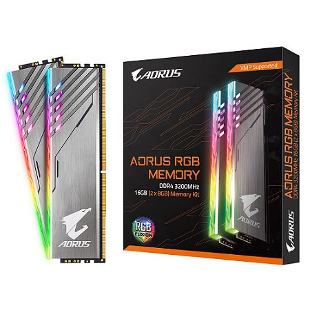 Memória RAM Gigabyte Aorus RGB DDR4 16GB 2x8GB 3200Mhz