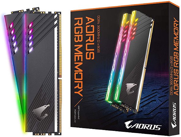 Memória RAM Gigabyte Aorus RGB DDR4 16GB 2x8GB 3600Mhz