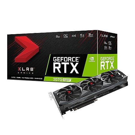 Placa De Vídeo PNY RTX 2070 Super XLR8 Gaming Overclocked Edition 8GB