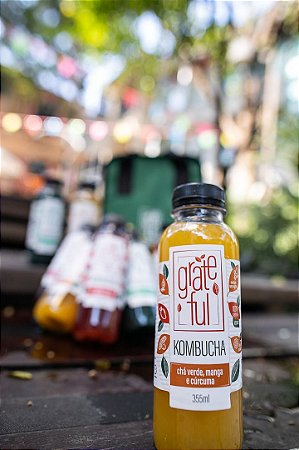 KOMBUCHA CHÁ VERDE, MANGA E CÚRCUMA