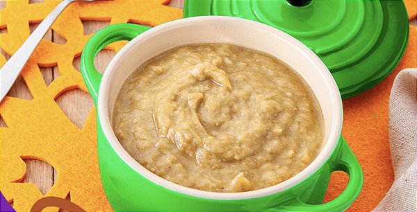 Papinha de carne, lentilha, abobrinha, cenoura, mandioca e couve (200g)