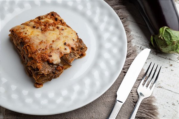 Lasanha de berinjela  com carne moída - LOW CARB