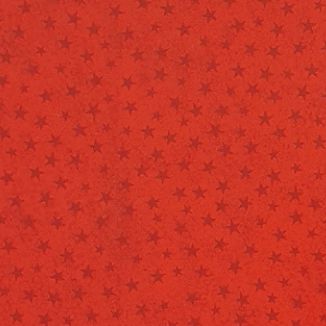 Tricoline Estampado Estrelinhas Vermelho - 100% Algodão, Unid. 50cm x 1,50mt