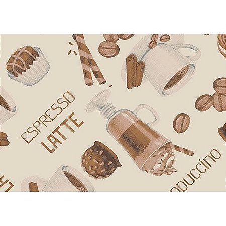 Tecido Tricoline Espresso Latte Bege, 100% Algodão, Unid. 50cm x 1,50mt