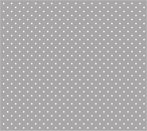 Tricoline Poá Pequeno (Branco Fundo Cinza), 100% Algodão, Unid. 50cm x 1,50mt
