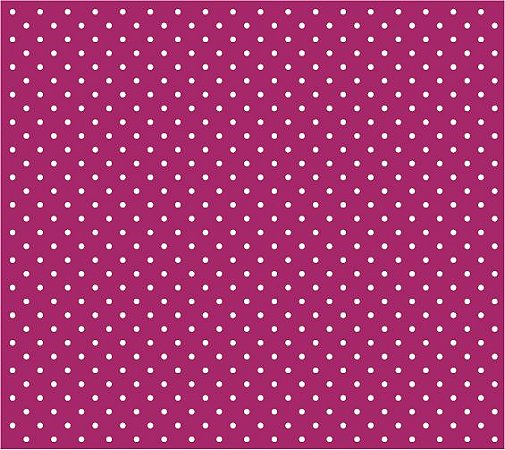 Tricoline Poá Pequeno (Branco Fundo Pink), 100% Algodão, Unid. 50cm x 1,50mt
