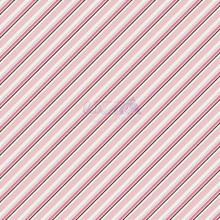 Tricoline Listrado Diagonal Bianca - Cor-03 (Rosé) , 100% Algodão, Unid. 50cm x 1,50mt