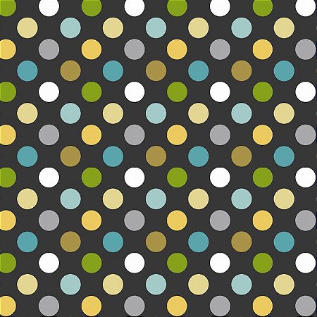 Tecido Tricoline Multi Dots, 100% Algodão, 50cm x 1,50mt