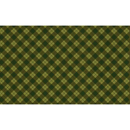 Tricoline Natal Xadrez Verde - 100% Algodão, 50cm x 1,50mt