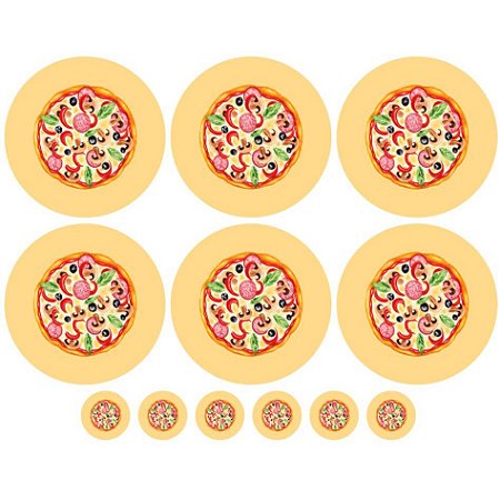 Sarja Painel Sousplat Pizza, 100% Poliester, 1,20mt x 1,50mt