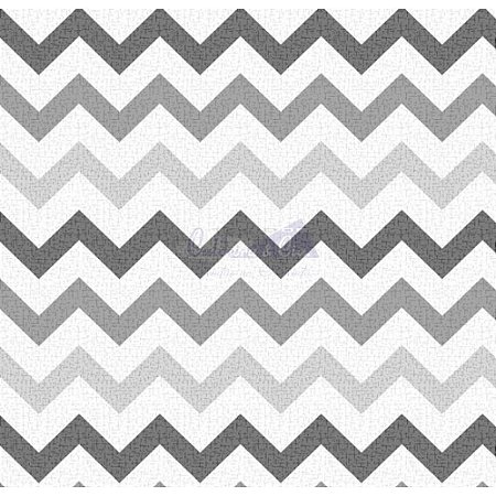 Tricoline Estampado Chevron Nara - Cor-04 (Cinza), 100% Algodão, Unid. 50cm x 1,50mt