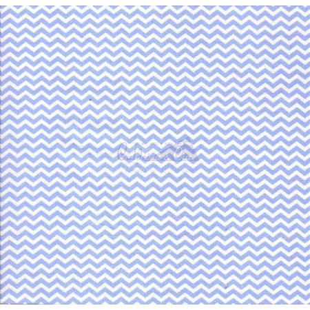 Tricoline Estampado Mini Chevron - Cor-04 (Azul), 100% Algodão, Unid. 50cm x 1,50mt