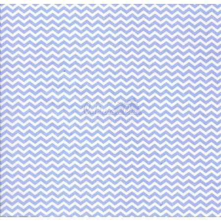 Tricoline Estampado Mini Chevron - Cor-04 (Azul), 100% Algodão, Unid. 50cm x 1,50mt