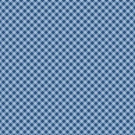 Tricoline Mini Xadrez Diagonal Azul, 100%Alg, 50cm x 1,50mt