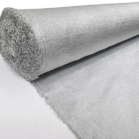 Tecido Lamê Metalizado (Prata) 100% Poliéster, 50cm x 1,50mt