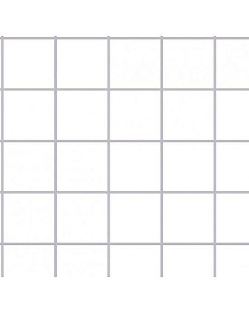 Tricoline Estampado Grid (Branco c/ Cinza), 100% Algodão, Unid. 50cm x 1,50mt