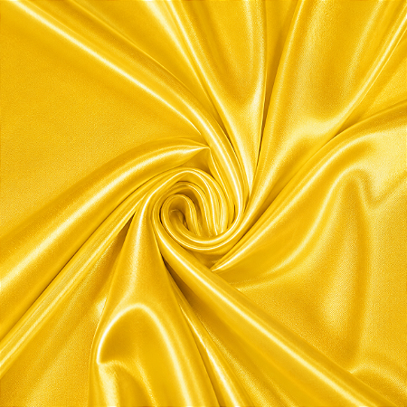 Tecido Cetim Liso Amarelo 100% Poliéster 1mt x 1,50mt