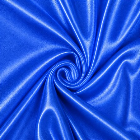 Tecido Cetim Liso Azul Royal 100% Poliéster 1mt x 1,50mt