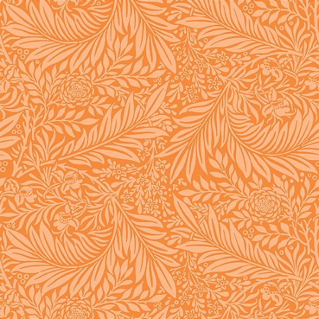 Tricoline Folhagem Laranja, 100% Algodão, 50cm x 1,50mt
