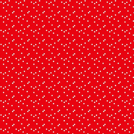 Tecido Tricoline Crazy Dots Vermelho, 100%Alg, 50cm x 1,50mt