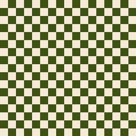 Tecido Tricoline Xadrez Chess Verde, 100%Alg, 50cm x 1,50mt