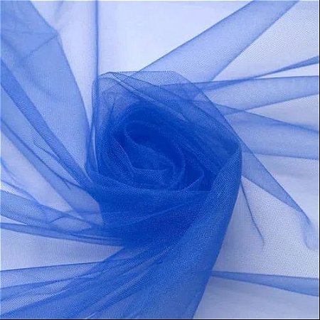 Tecido Tule Liso (Azul Royal) 100% Poliéster 1mt x 1,20mt